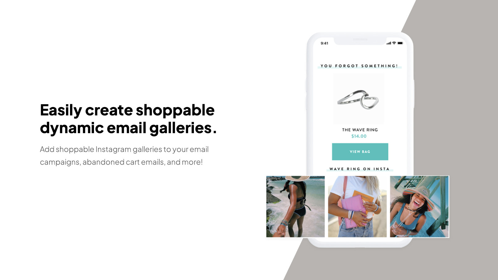 Shoppable dynamic email galleries