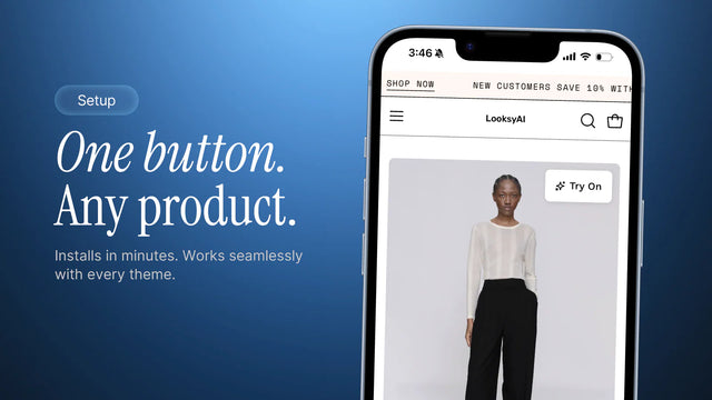 Page produit avec bouton Essayer pour essayage virtuel.