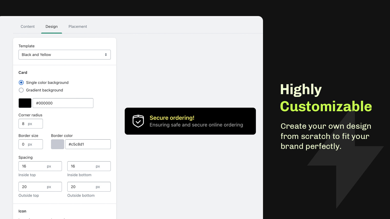 Badges de confiance personnalisables pour boutique Shopify