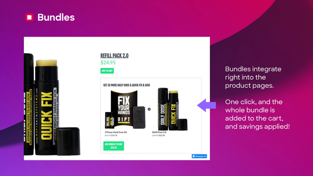 Integrate a product bundle discount or quantity break into sales