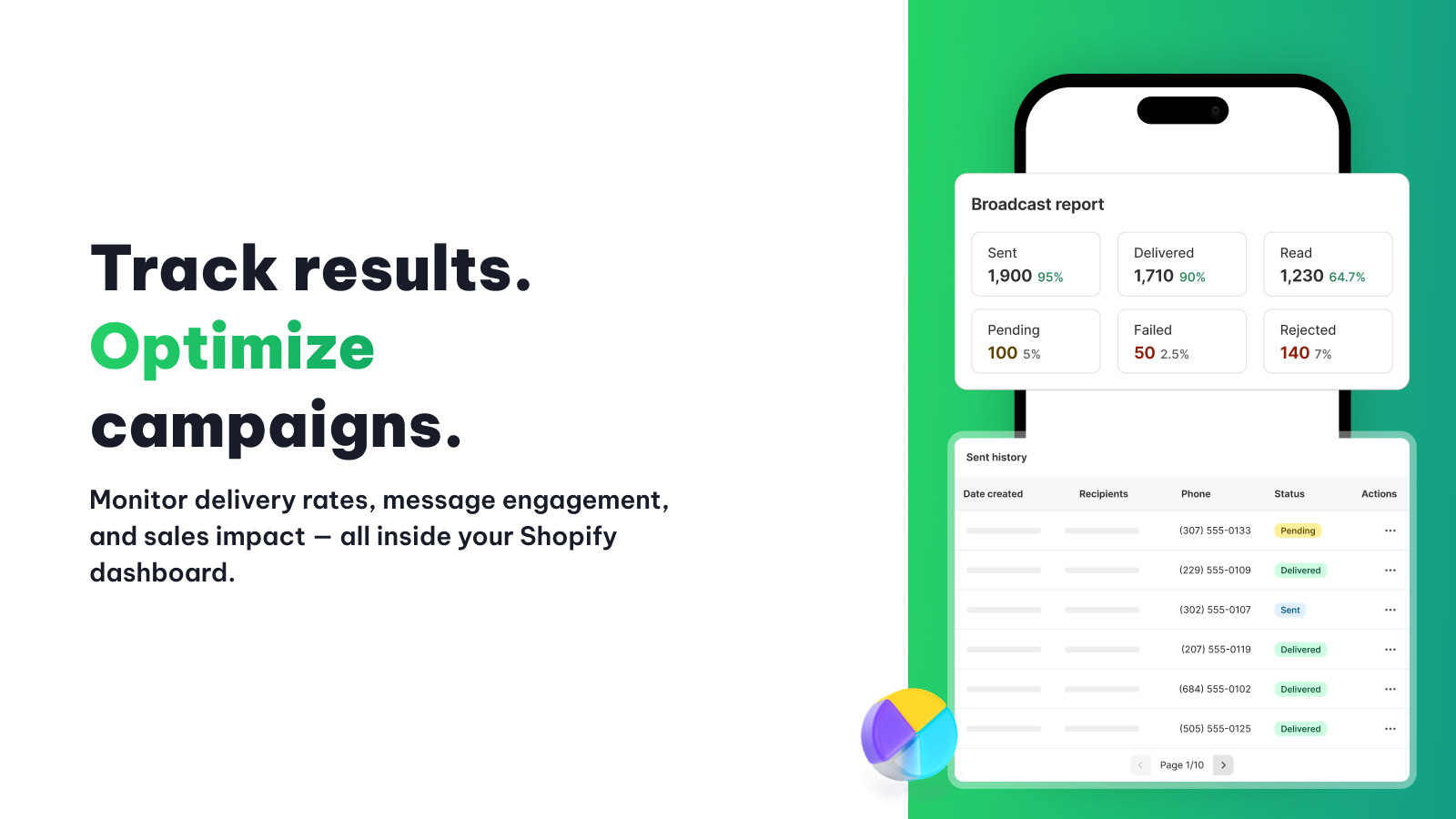 Track results. Optimize campaigns.