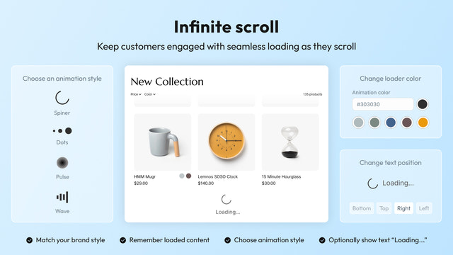 Add infinite scroll to your store