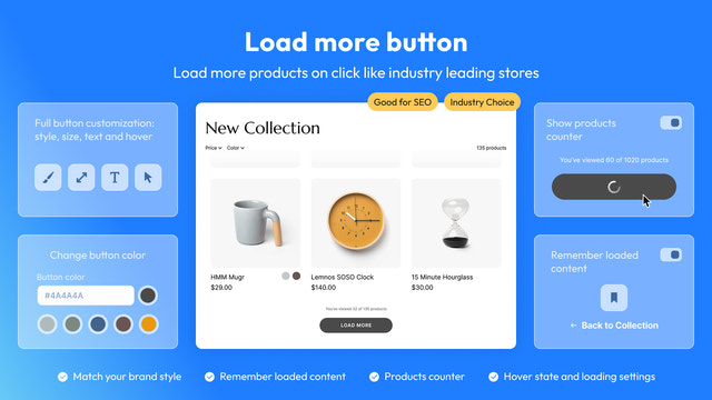 Add load more button to your store