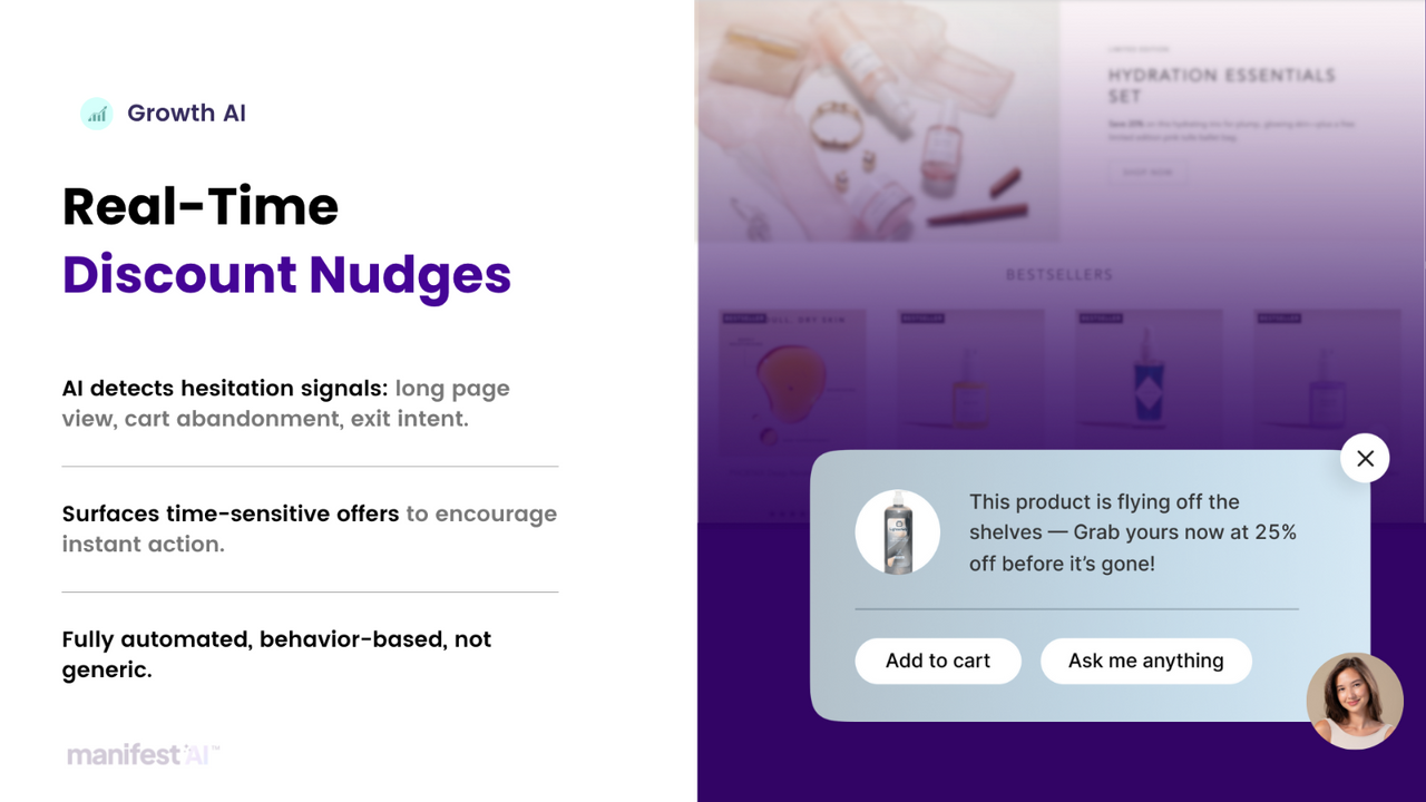 Save Cart Abandonment with real-time discount nudges
