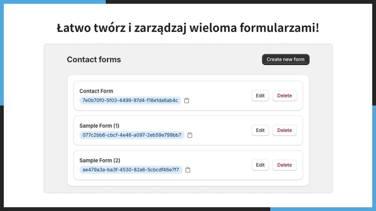 Łatwo twórz i zarządzaj wieloma formularzami!
