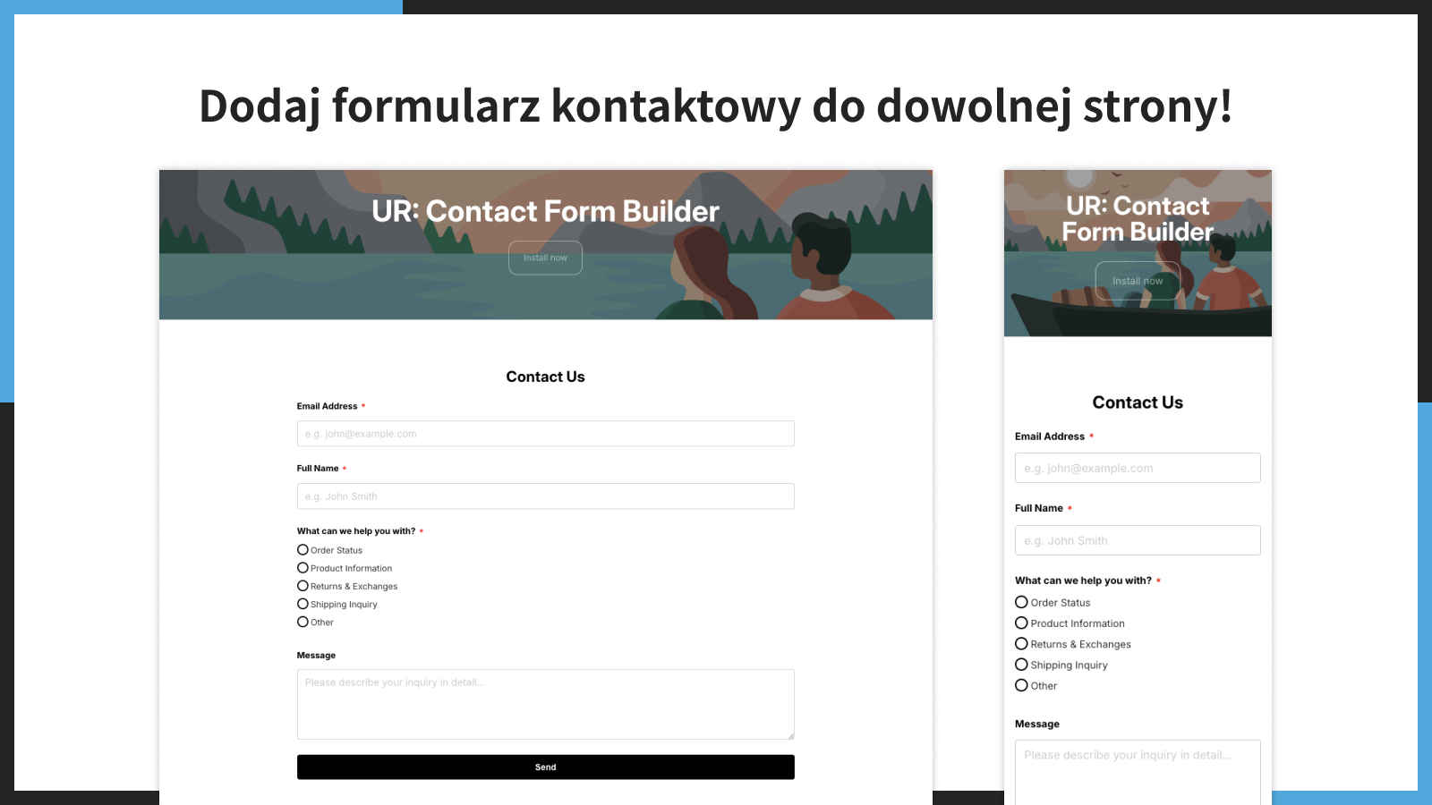 Dodaj formularz kontaktowy do dowolnej strony!