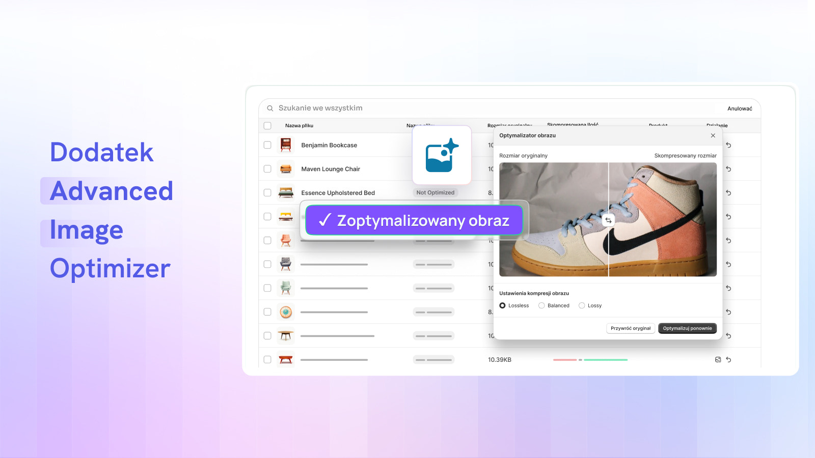 Optymalizator obrazów, kompresja, konwersja formatu.