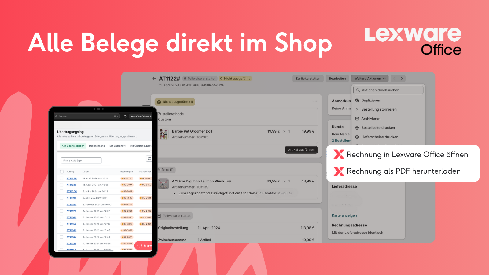lexware office buchhaltung integration shopify Download Rechnung