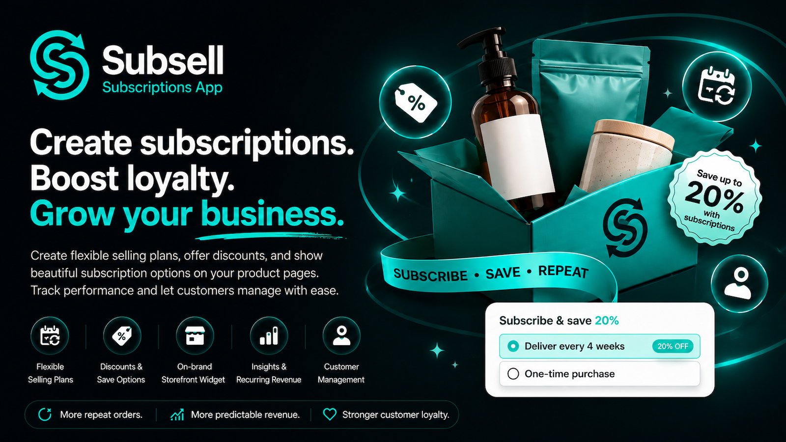 Create product subscriptions with flexible selling plans