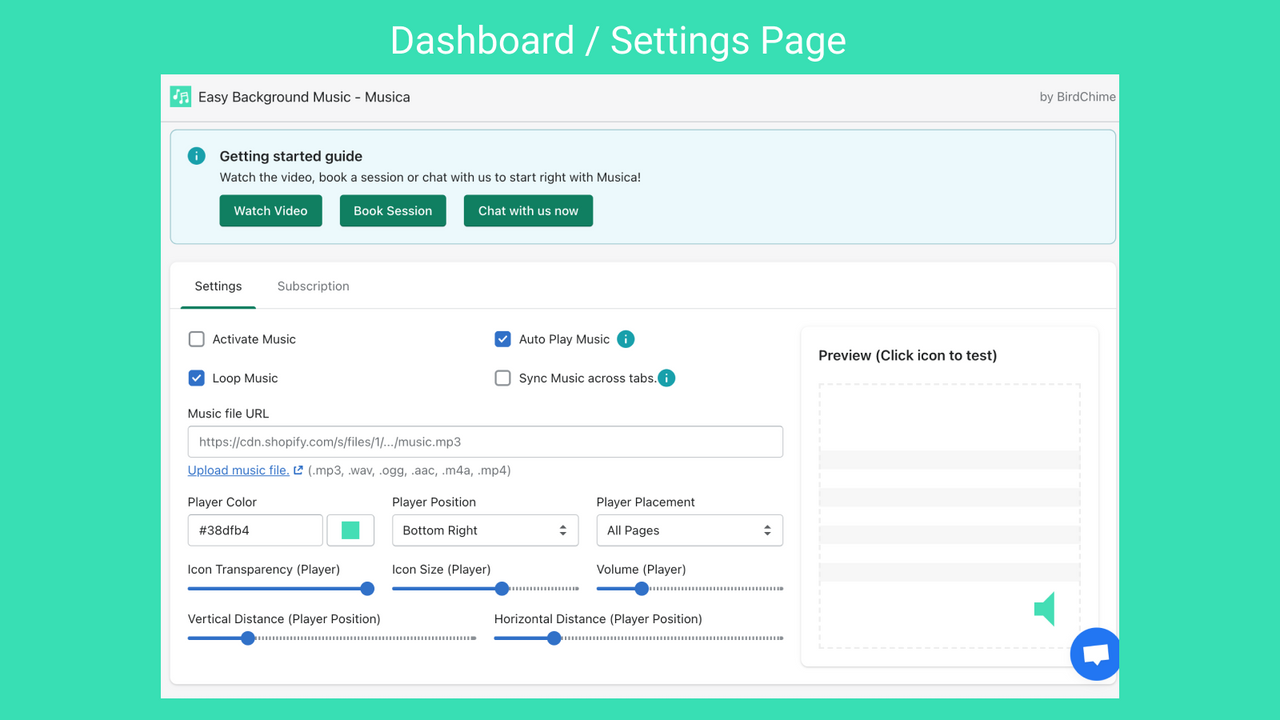 Add background music to your Shopify store