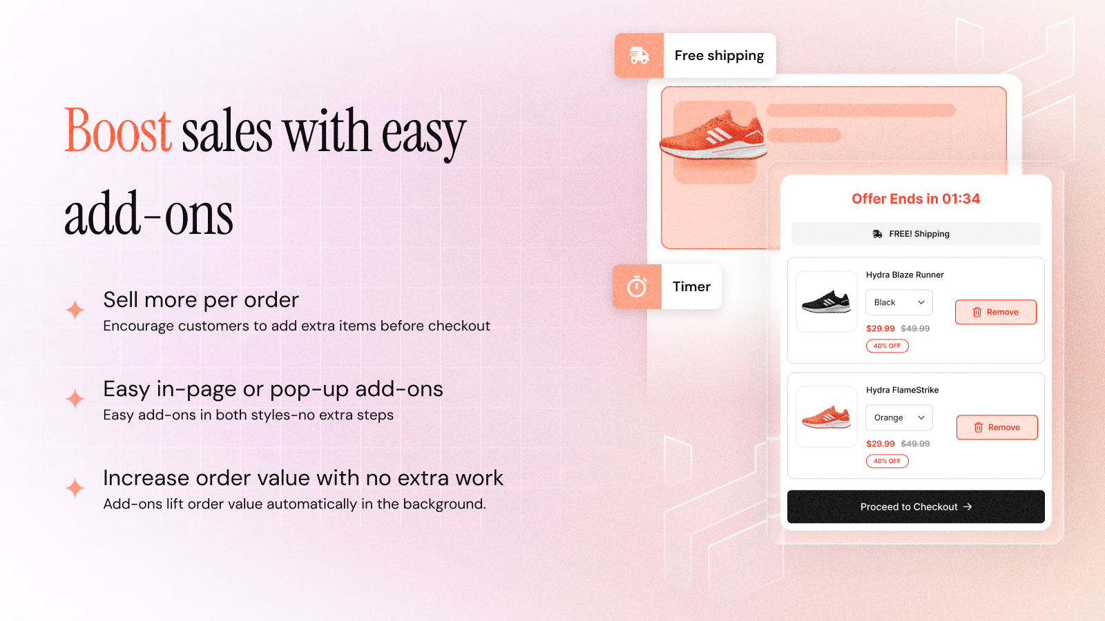Boost sales with easy add-ons