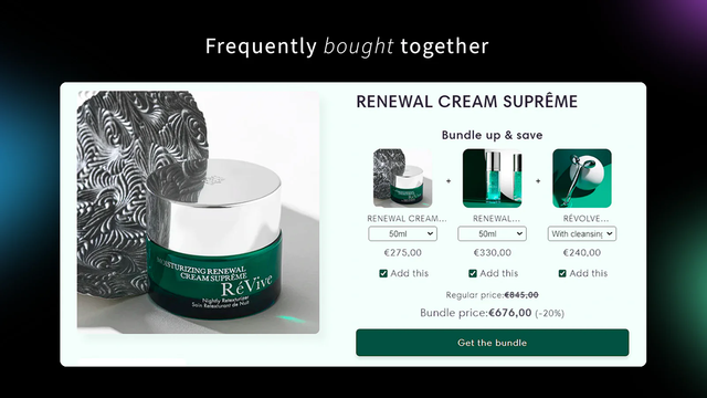 Shopify pre-purchase upsell widget with different layouts