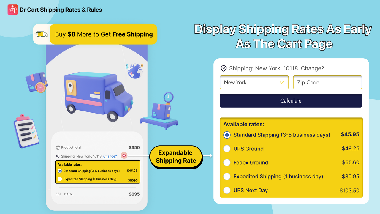 Display Shipping Rates As Early As The Cart Page