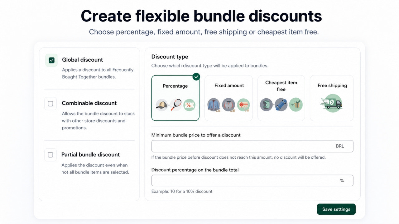 Create flexible discounts for every bundle