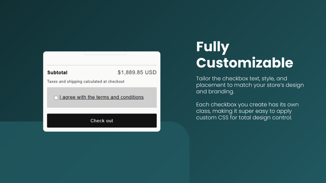 Easily add Terms & Conditions checkbox to Shopify cart page