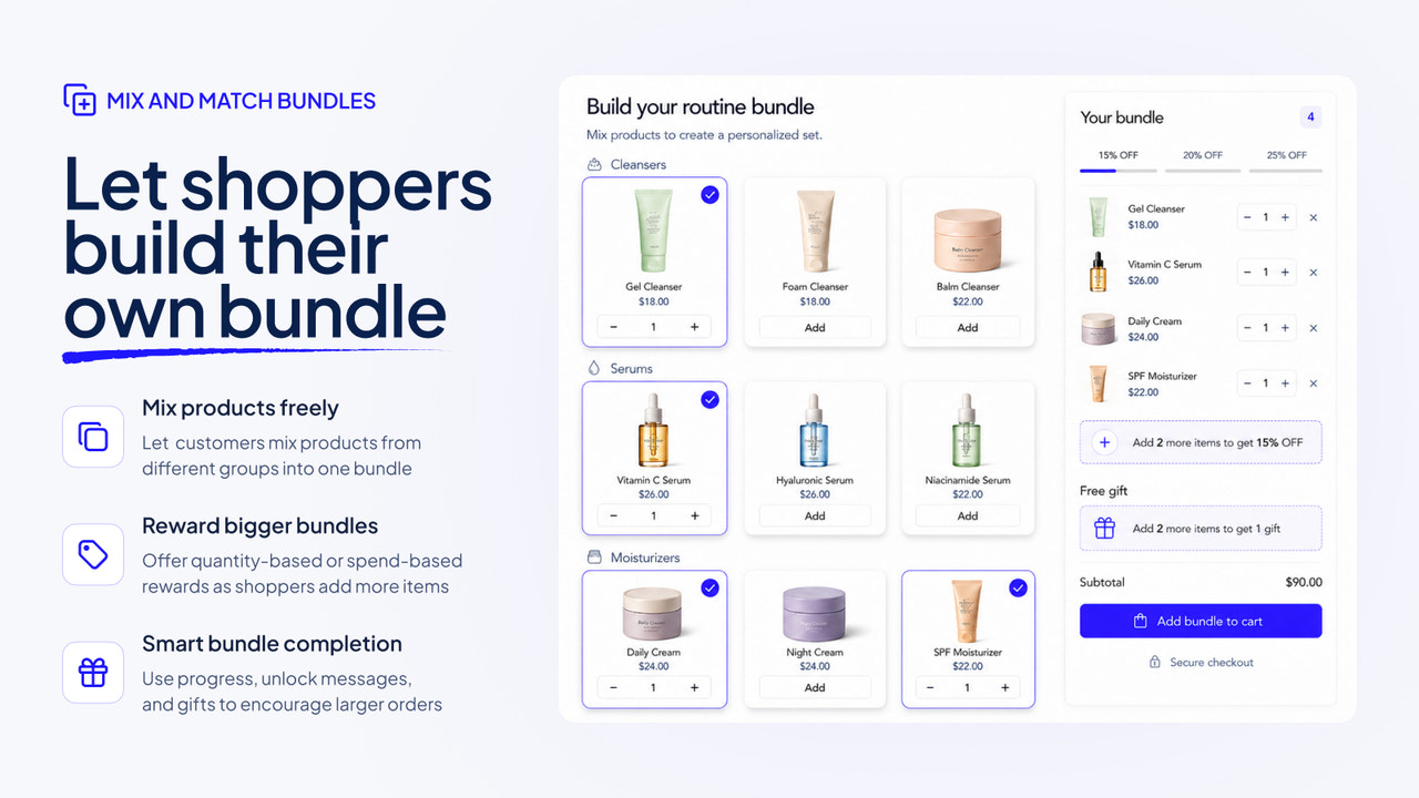 Build your own bundle (mix & match bundle)