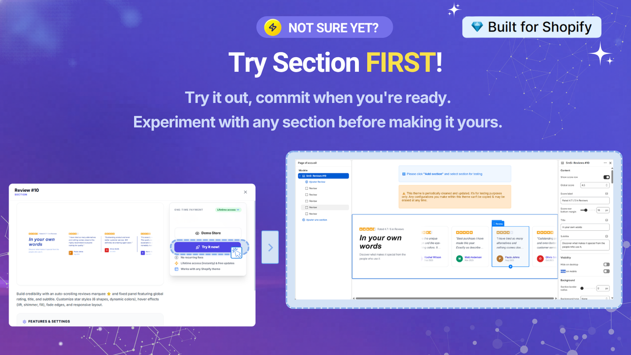 try section first