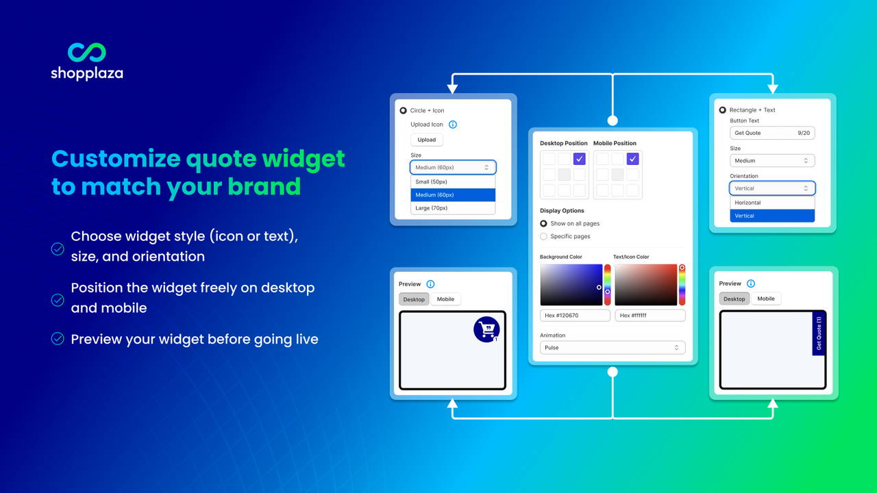 Customize quote widget to match your branch