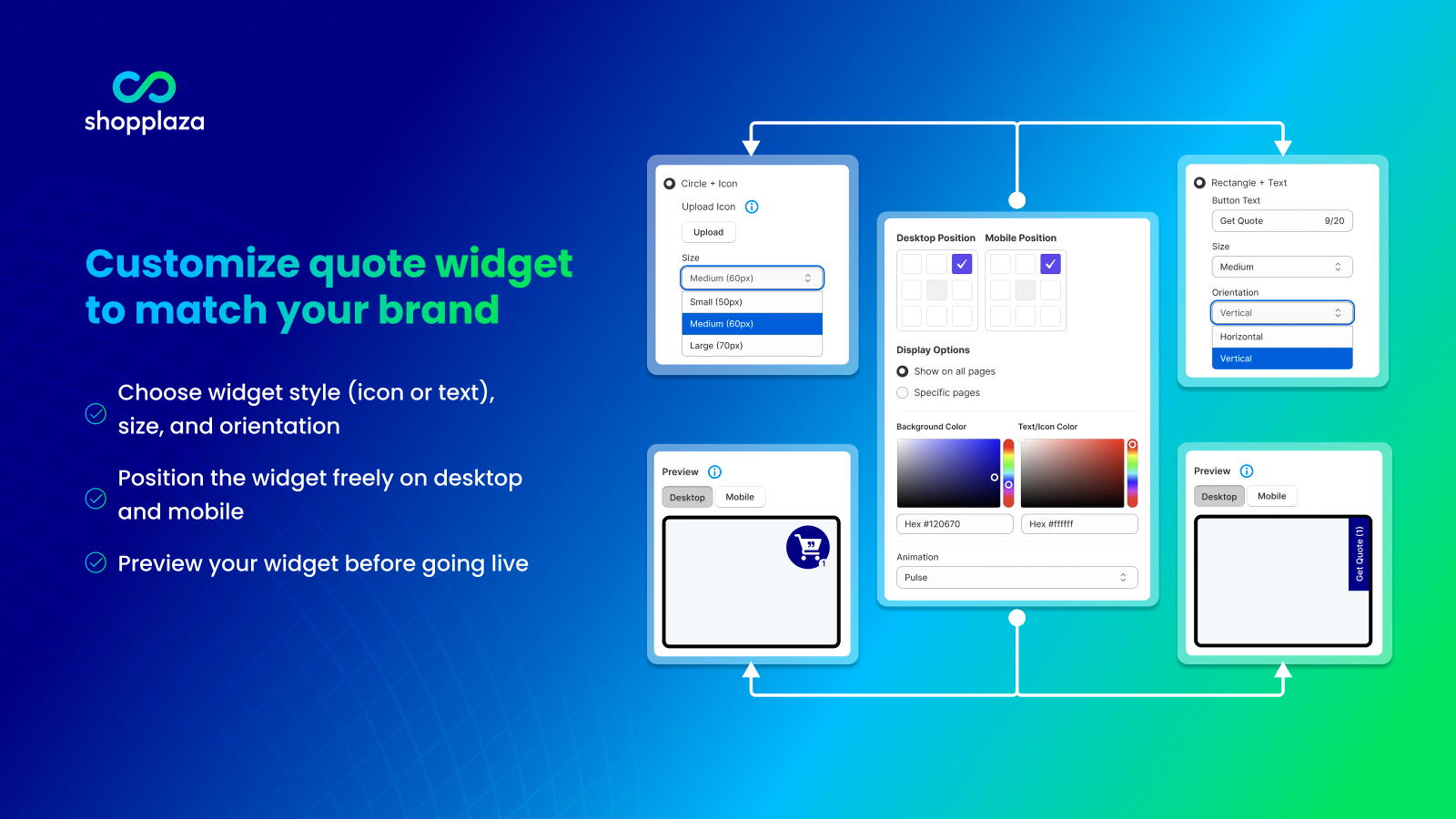 Customize quote widget to match your branch