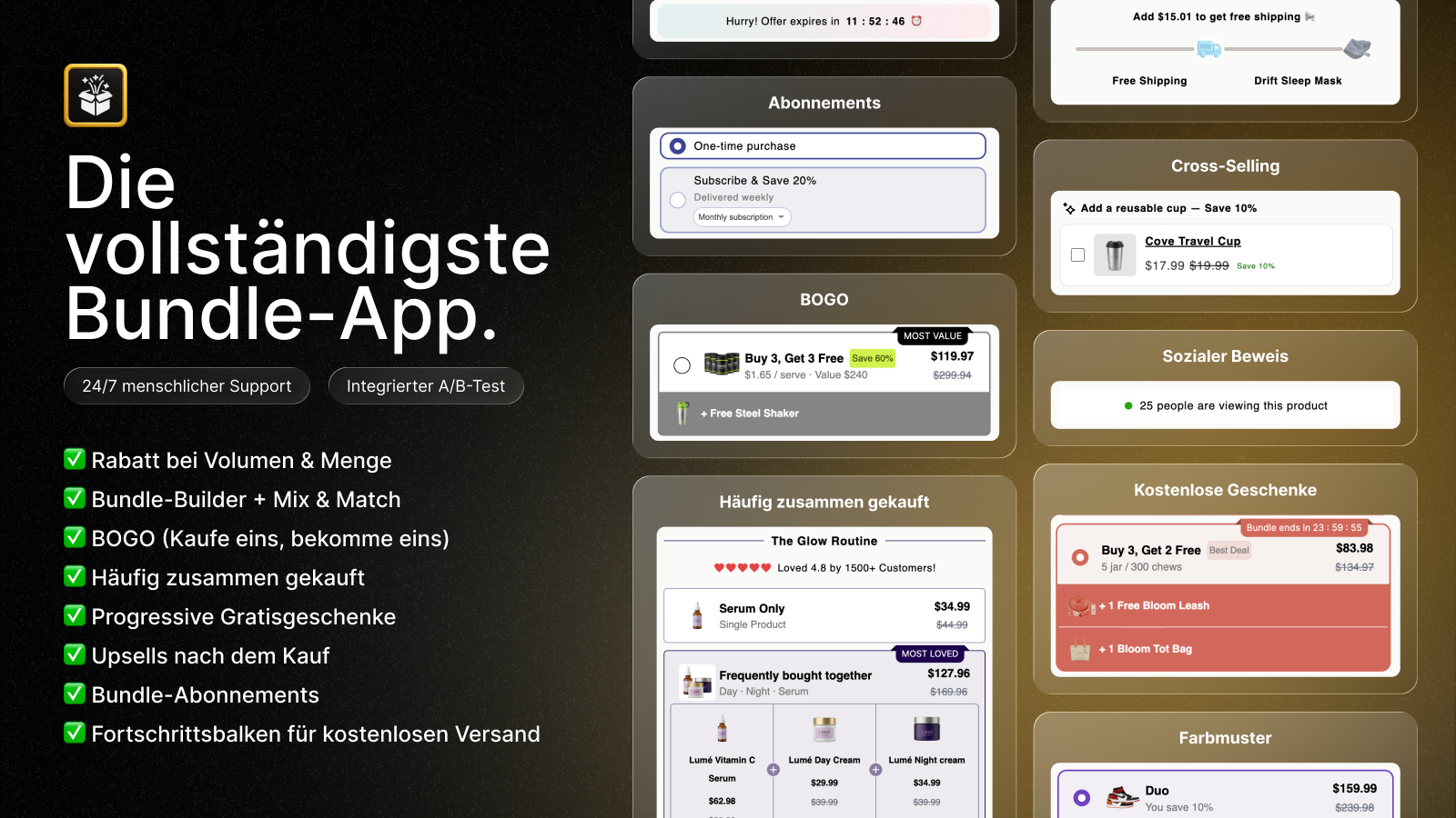 Beste Bundle-App für Shopify & Mengenrabatte