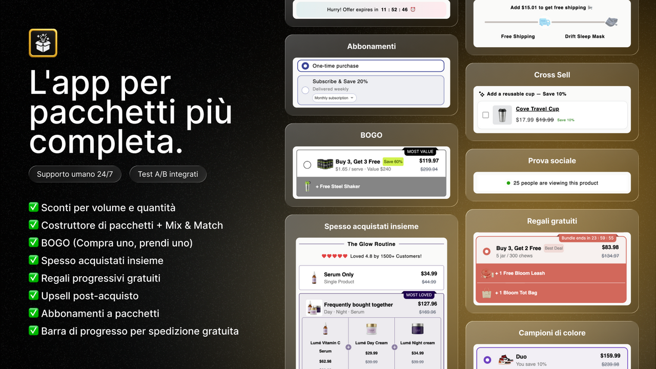 Miglior app bundle Shopify e sconti per quantità