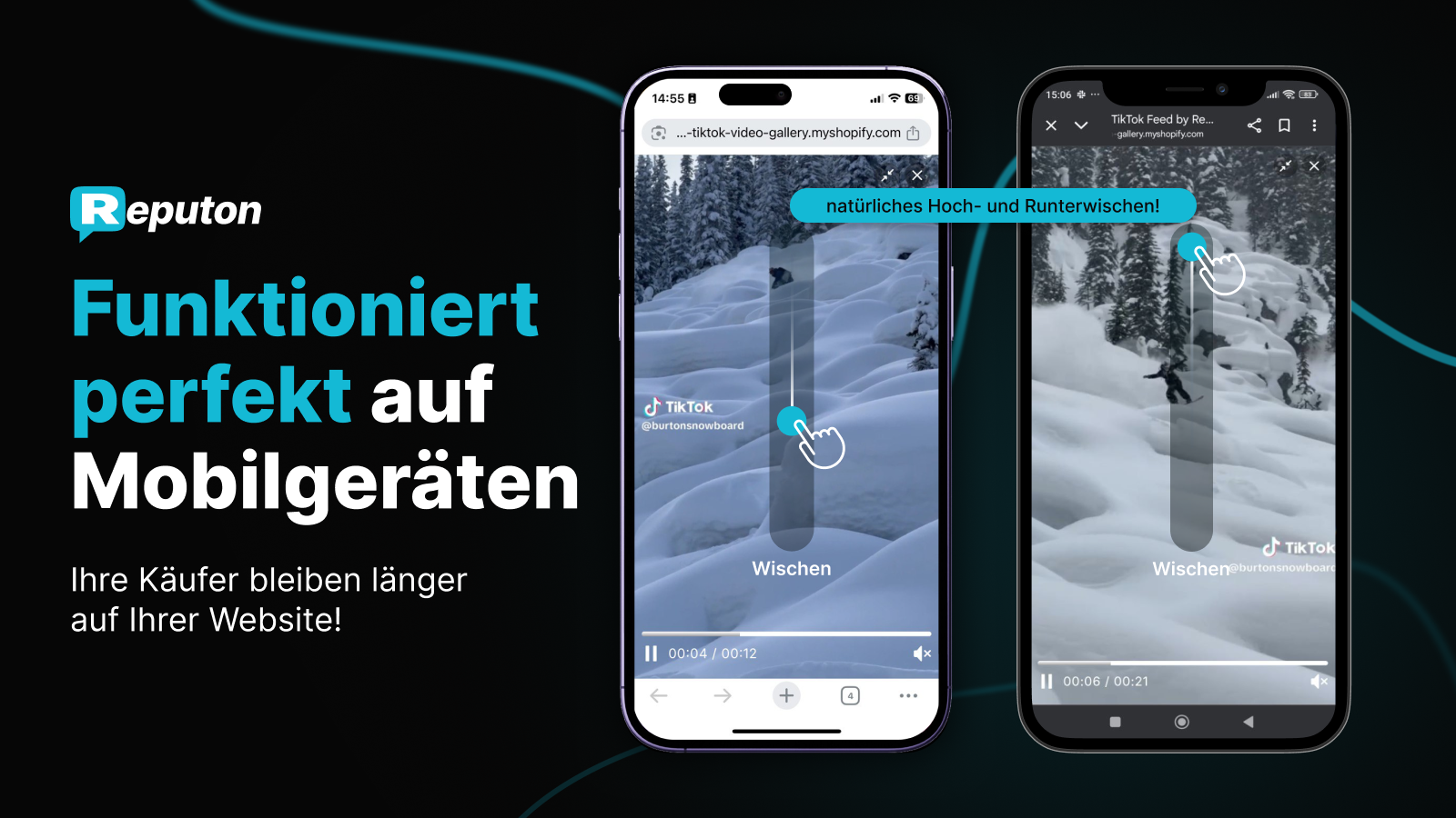 Mobile Version des shoppable TikTok-Videos