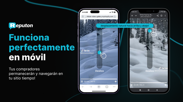 Versión móvil del feed TikTok
