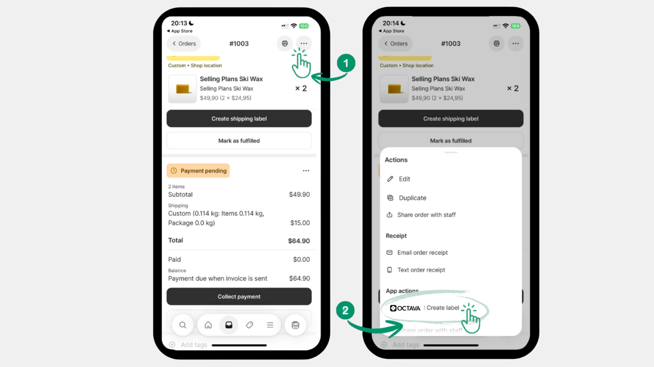 Create, cancel, and edit shipping