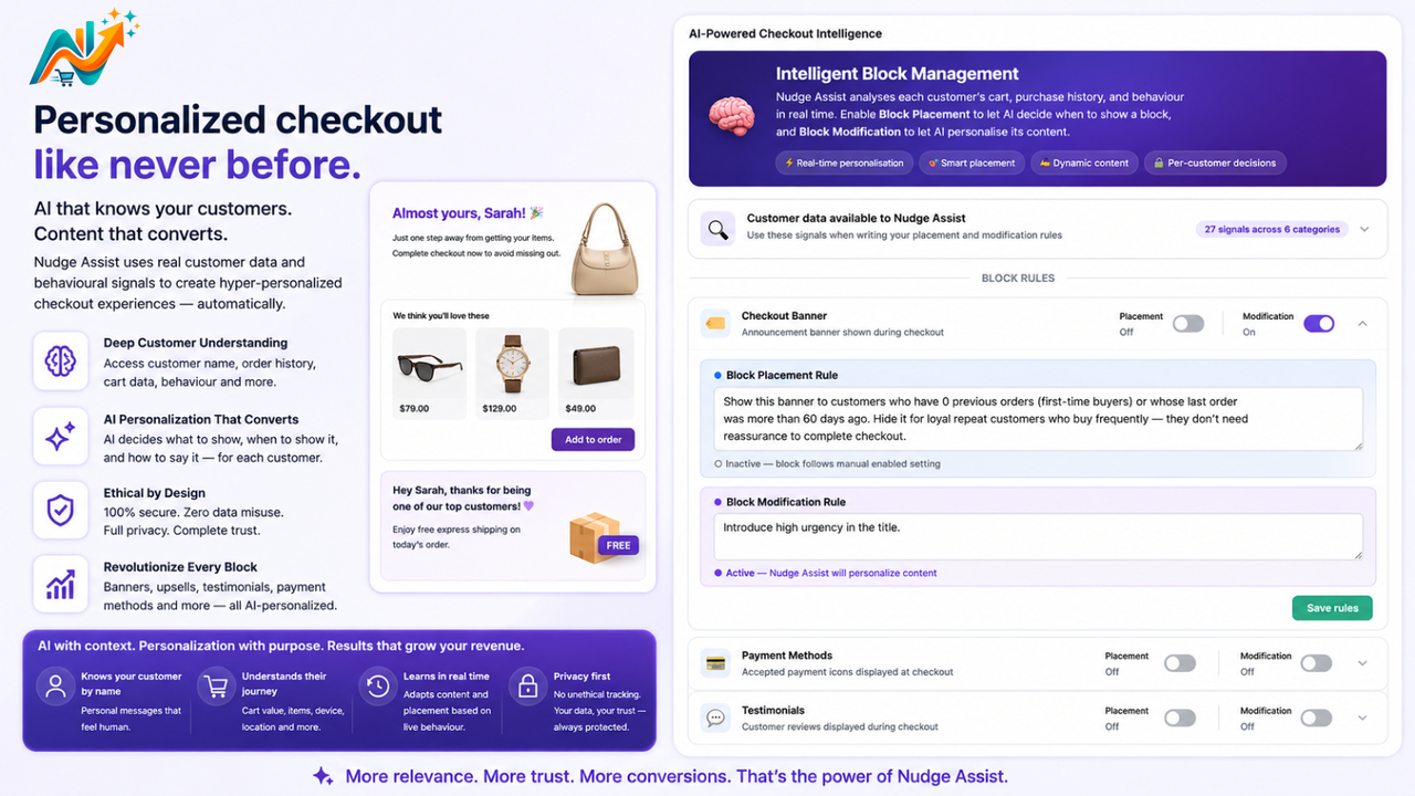 AI-powered personalization for smarter checkout experiences