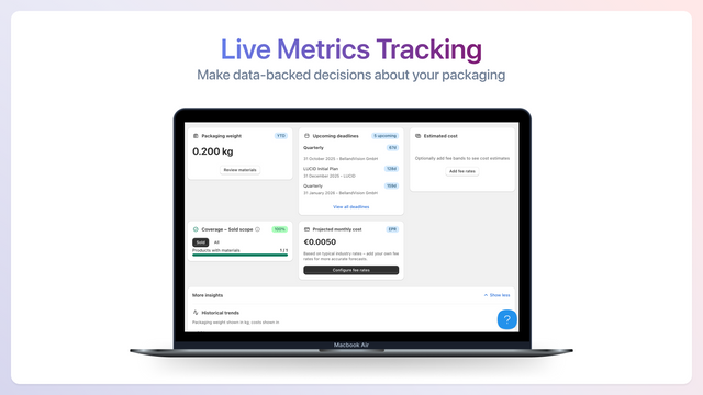 Track packaging weights, costs, and due dates