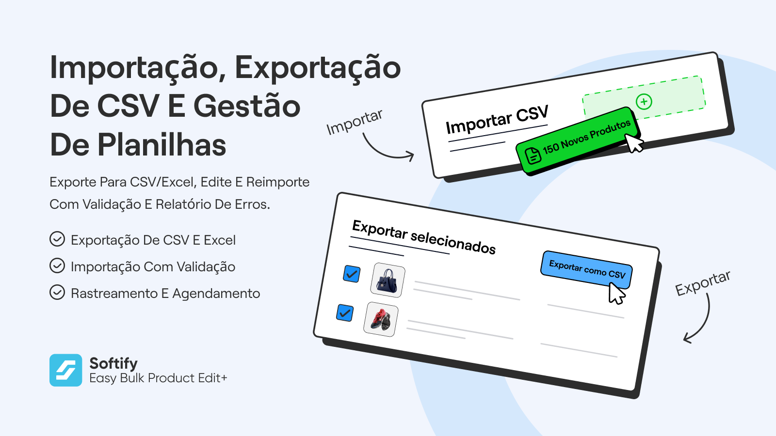 Automação: regras de produto, agendamentos e stock.