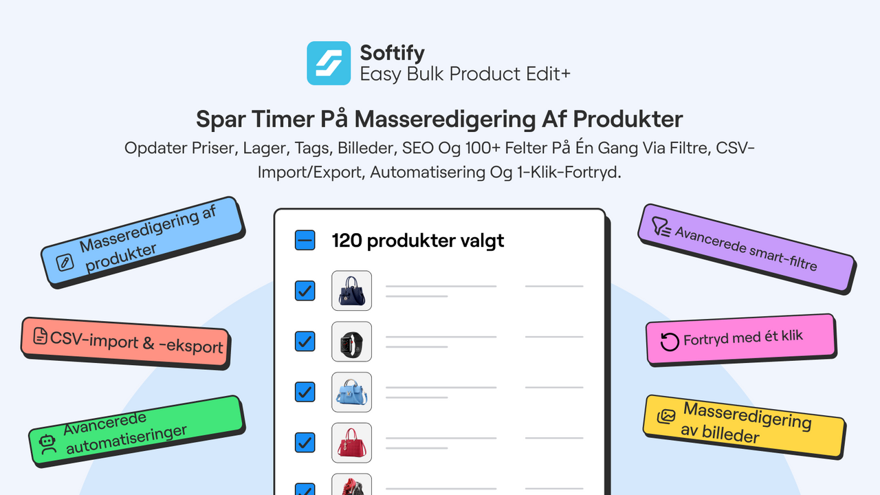 Spar tid på bulkredigering med smarte filtre.