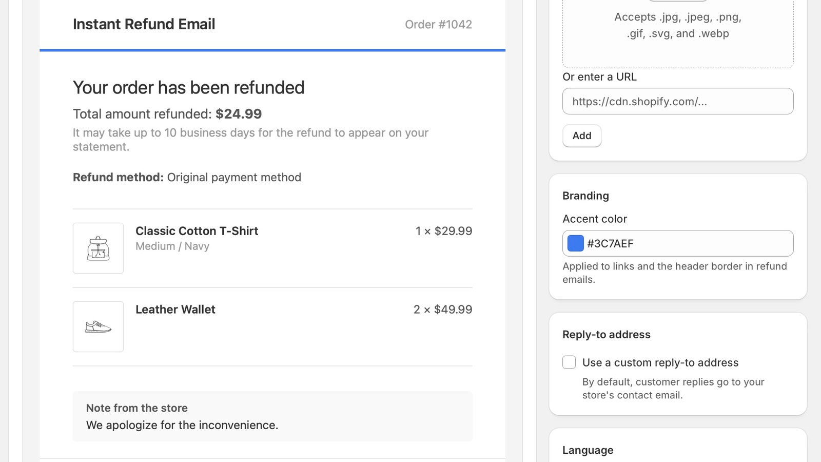 Fully customizable email templates