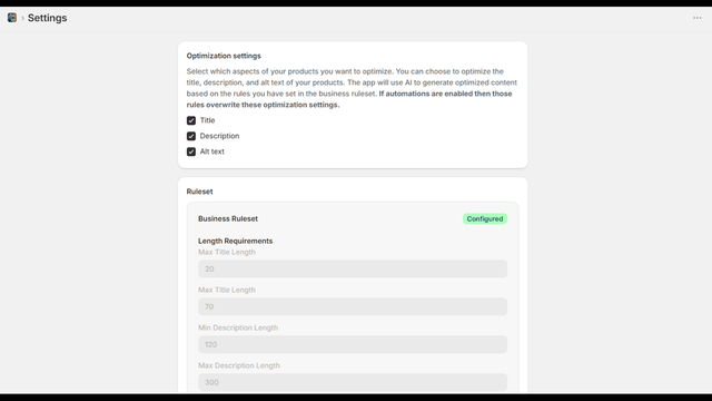 Business ruleset