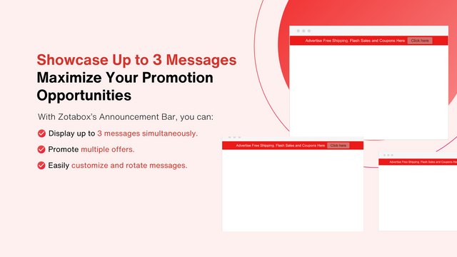 Zotabox Announcement Bar messages