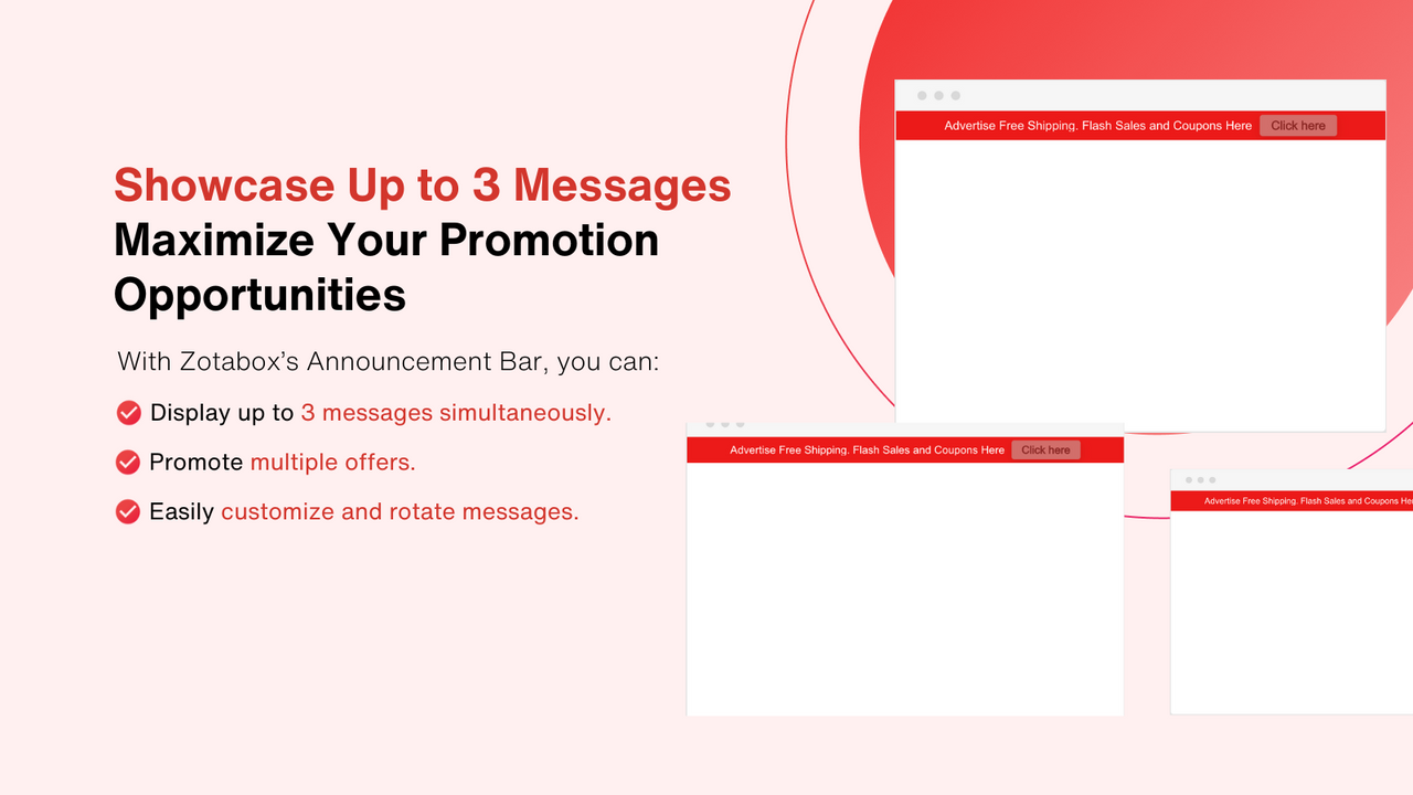 Zotabox Announcement Bar messages