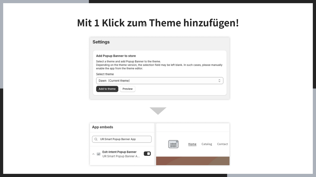 Mit 1 Klick zum Theme hinzufügen!
