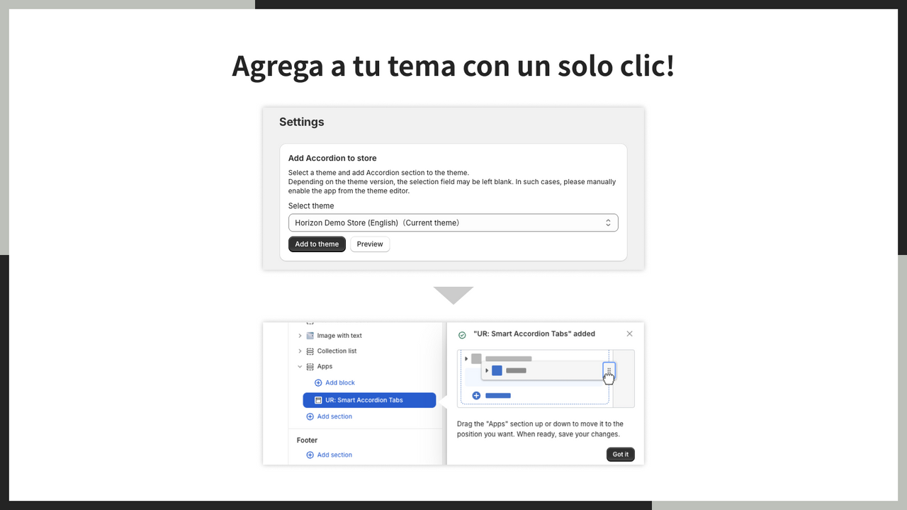 Agrega a tu tema con un solo clic!