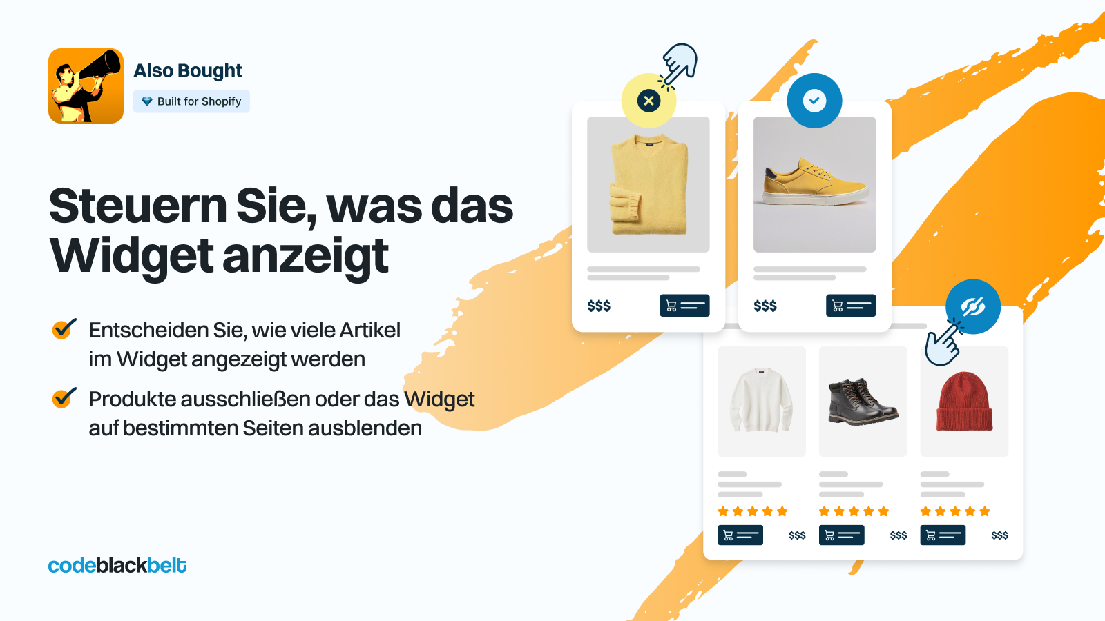 Steuern Sie, was das Widget anzeigt