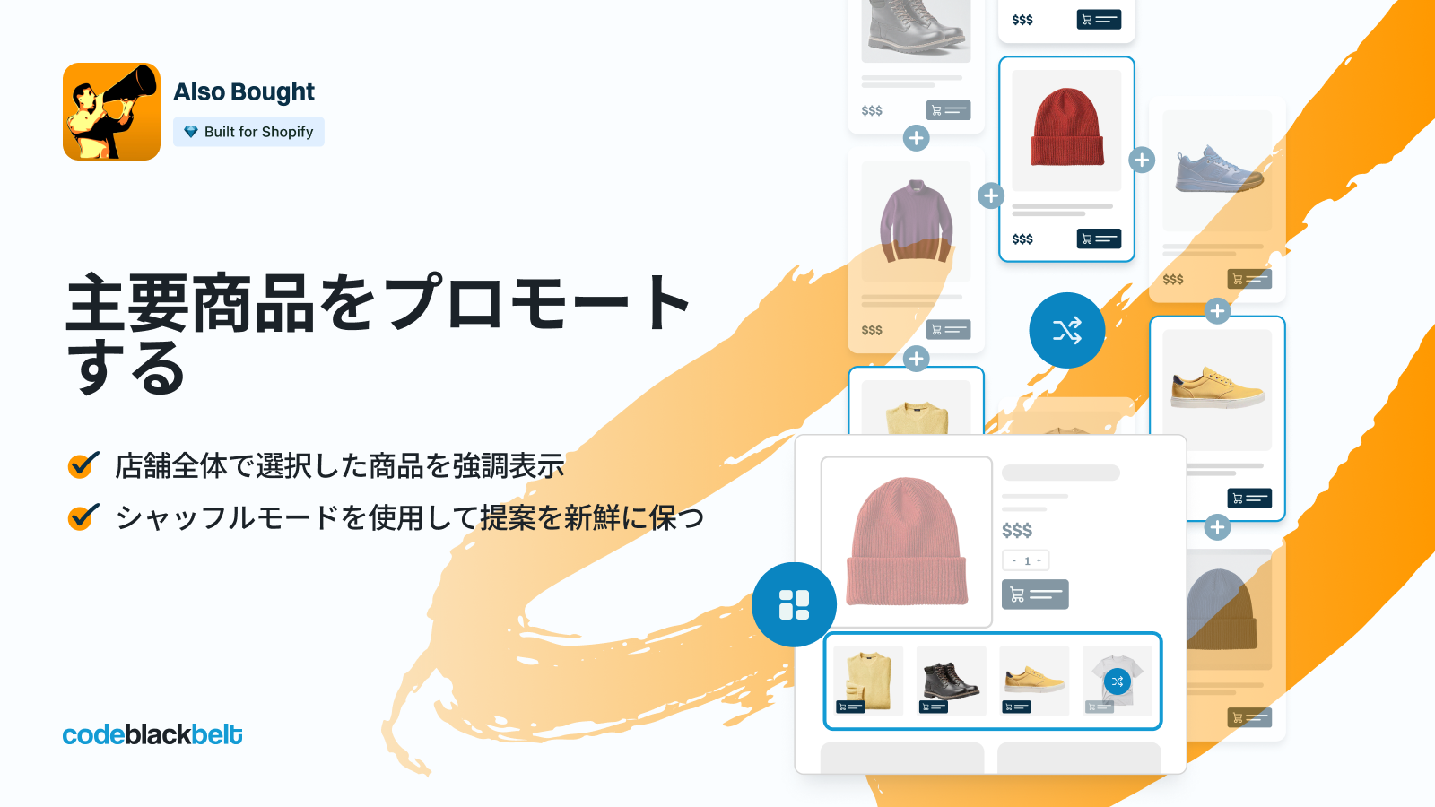 主要な商品を宣伝する