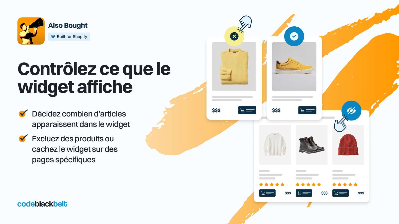 Contrôlez ce que le widget affiche