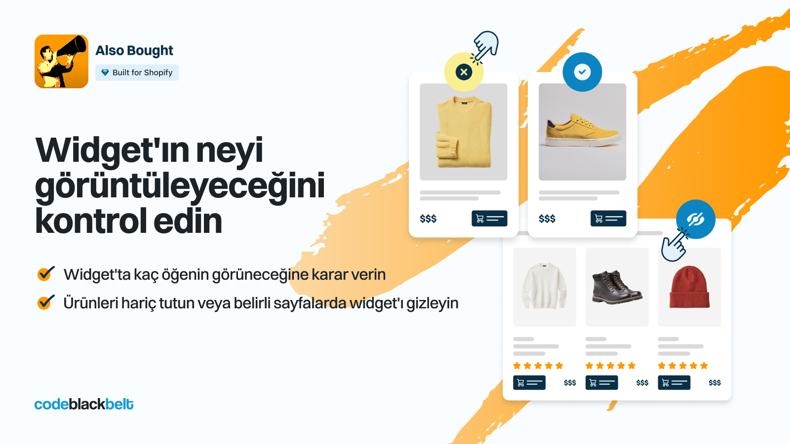 Widget’ta ne gösterileceğini kontrol edin