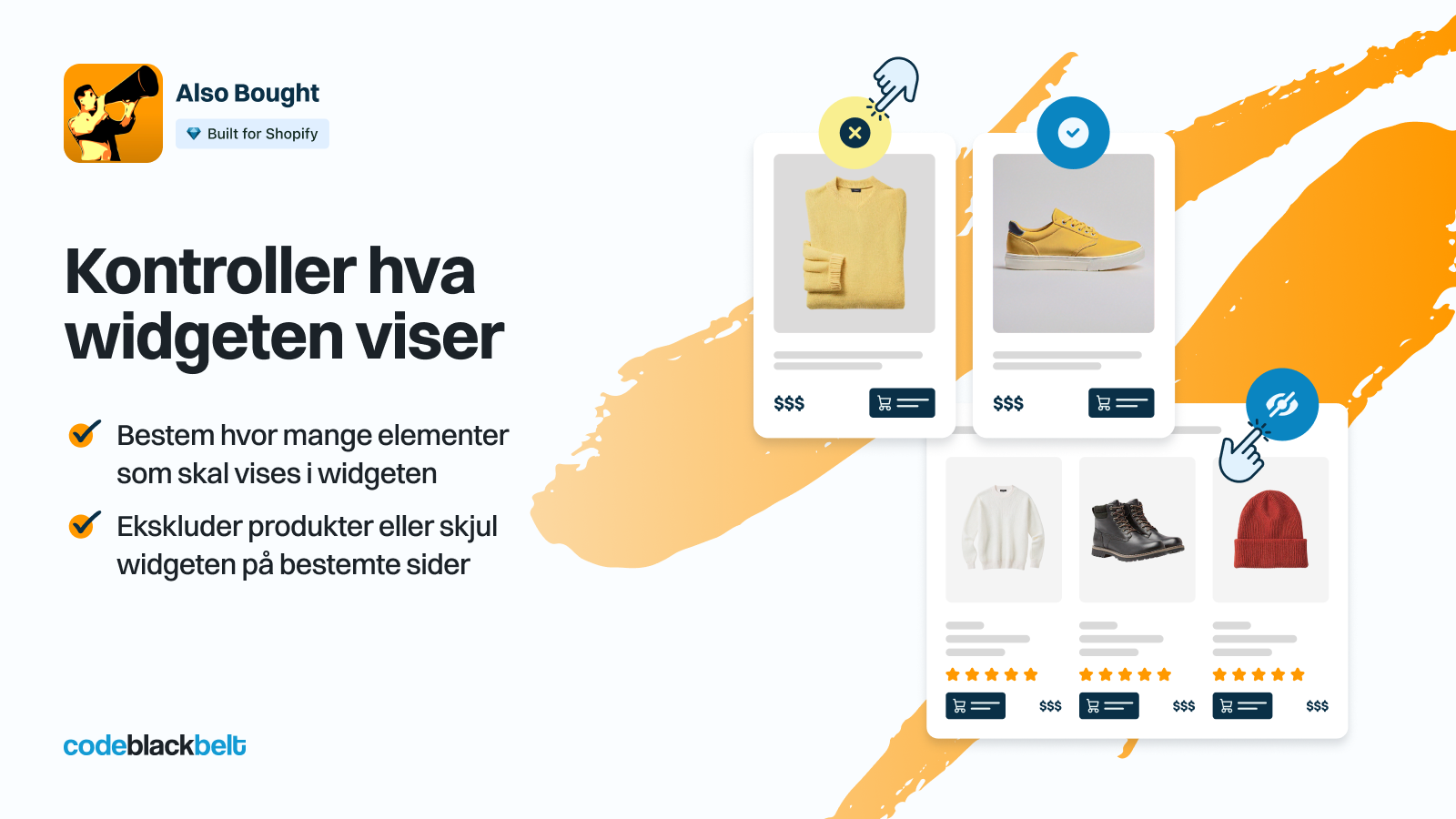 Kontroller hva widgeten viser