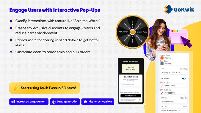 Capture user data with Spin the Wheel and retarget them