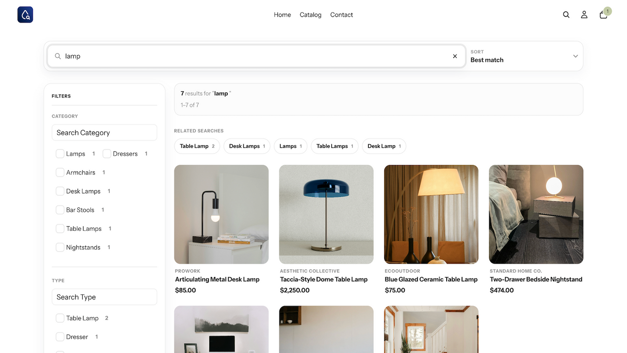 Search page experience: with search term