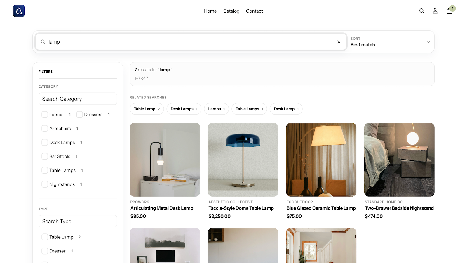 Search page experience: with search term