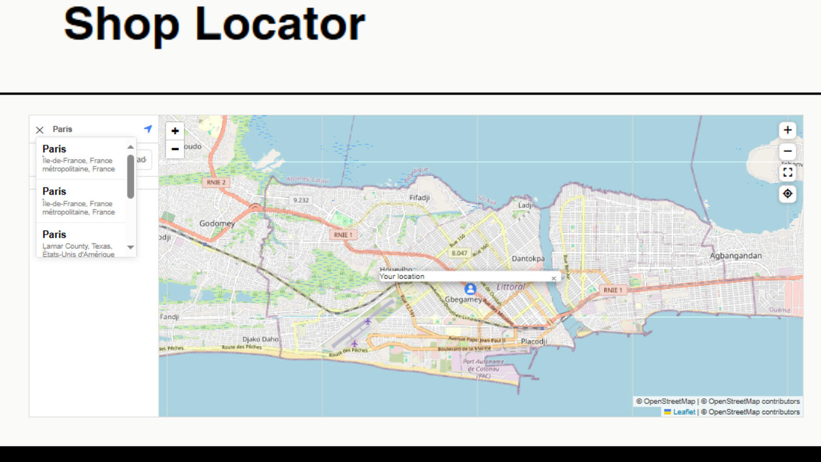 Smart Location Search Customers can search by city, zip code...