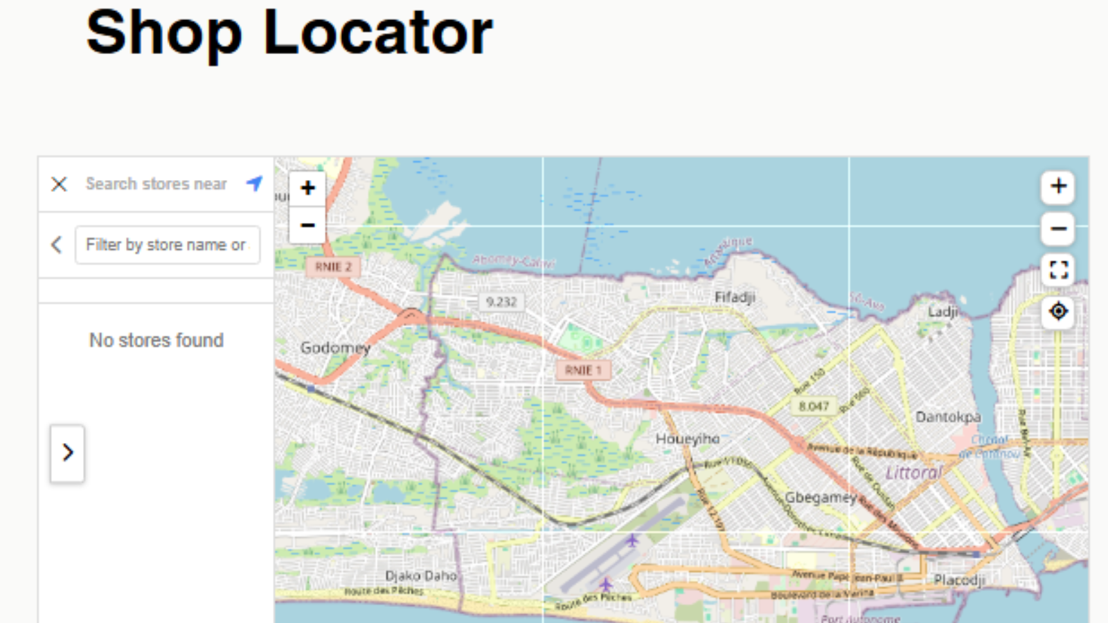 Live Map Embedding Display an interactive map with your shop...
