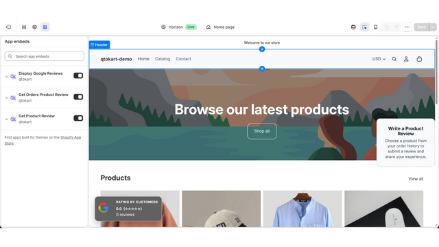 Product Review Extension