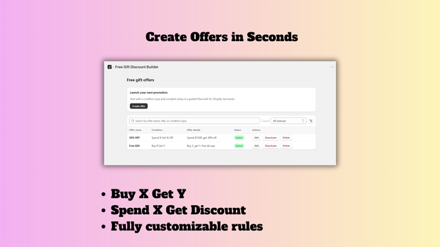 Create Offers in Seconds